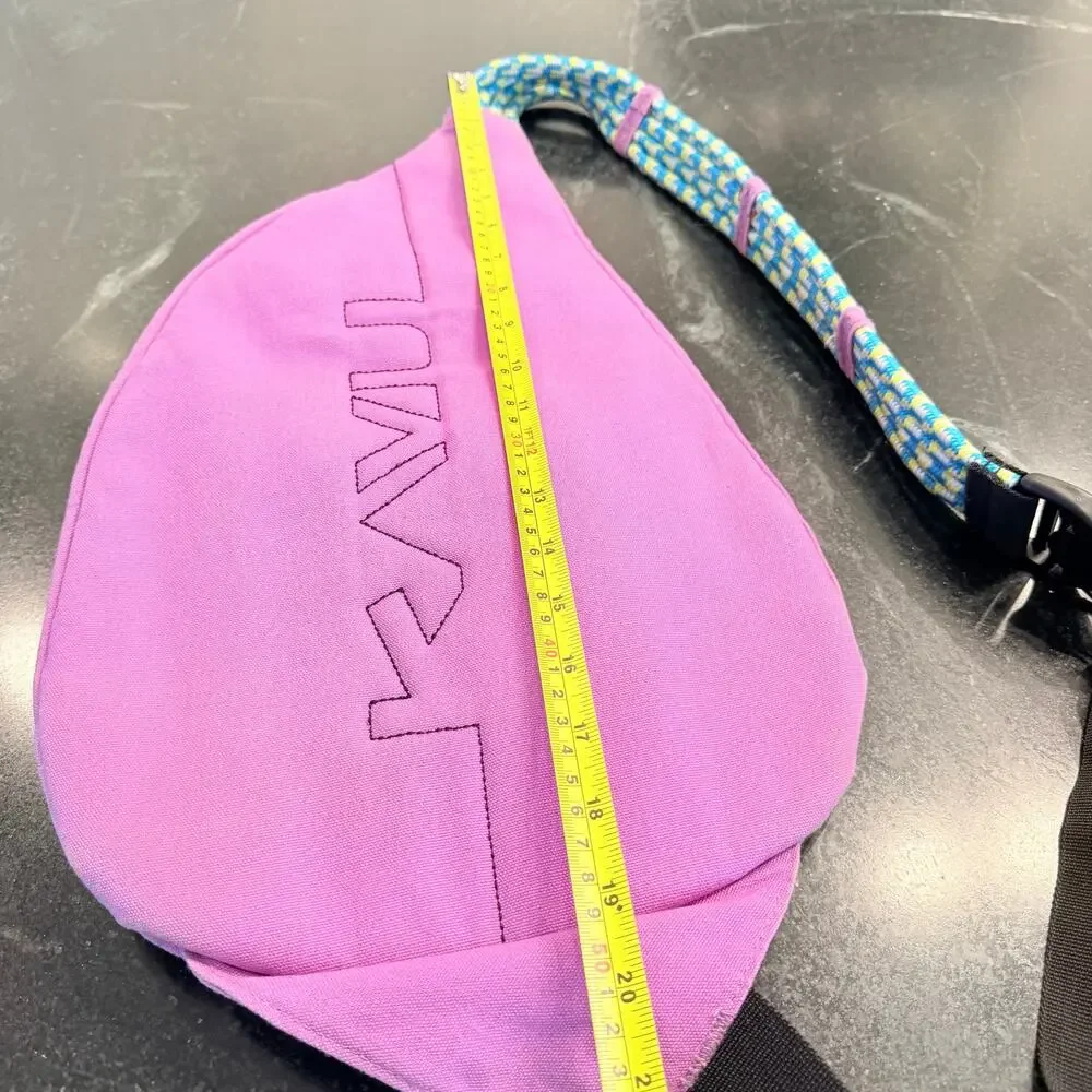 KAVU Rope Bag Lilac Purple Cotton Sling Crossbody Rope Strap Gorpcore